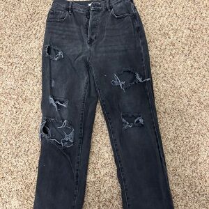 PacSun Black Distressed Skinny Jeans